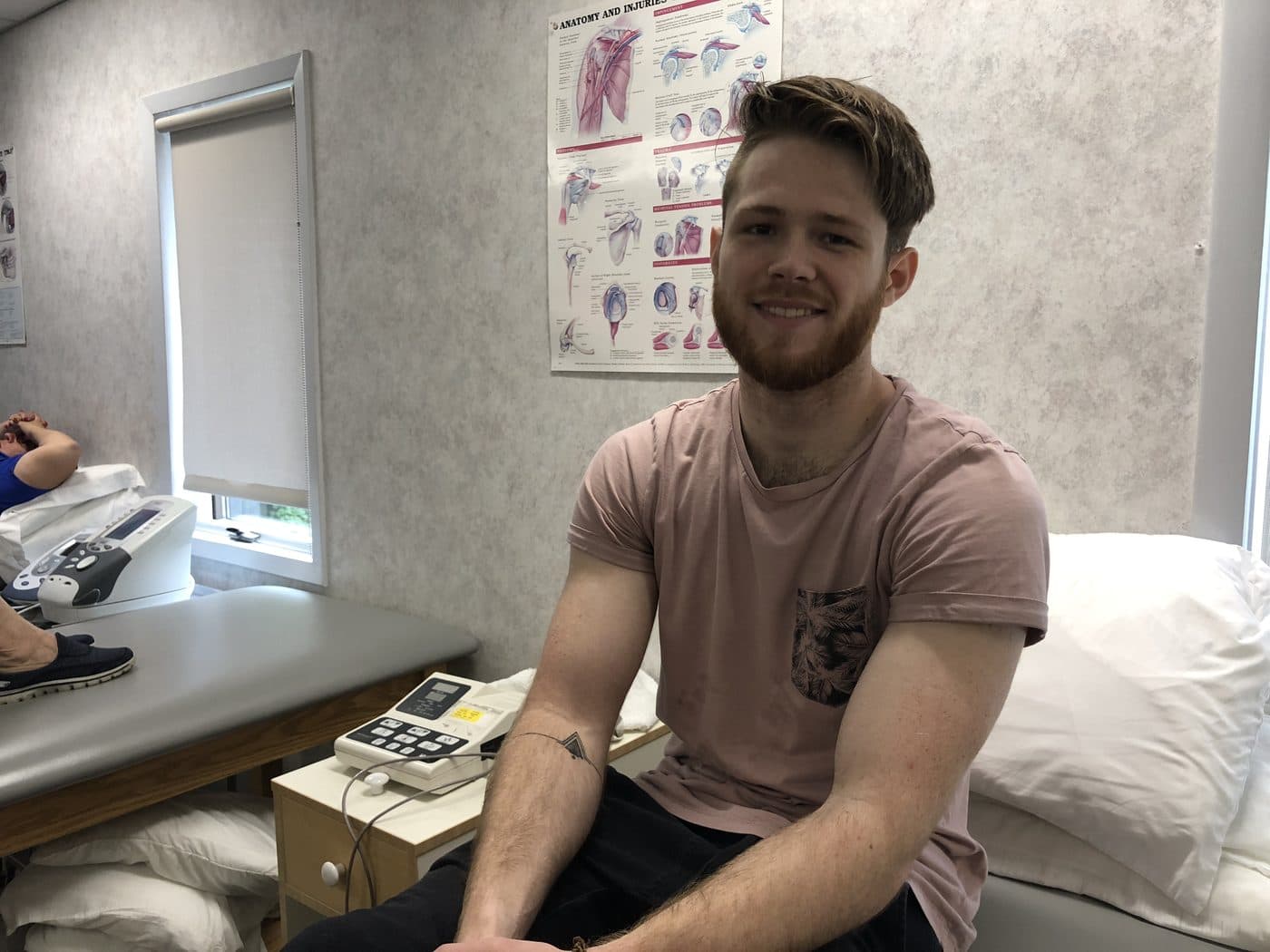 Smiling patient at the clinic